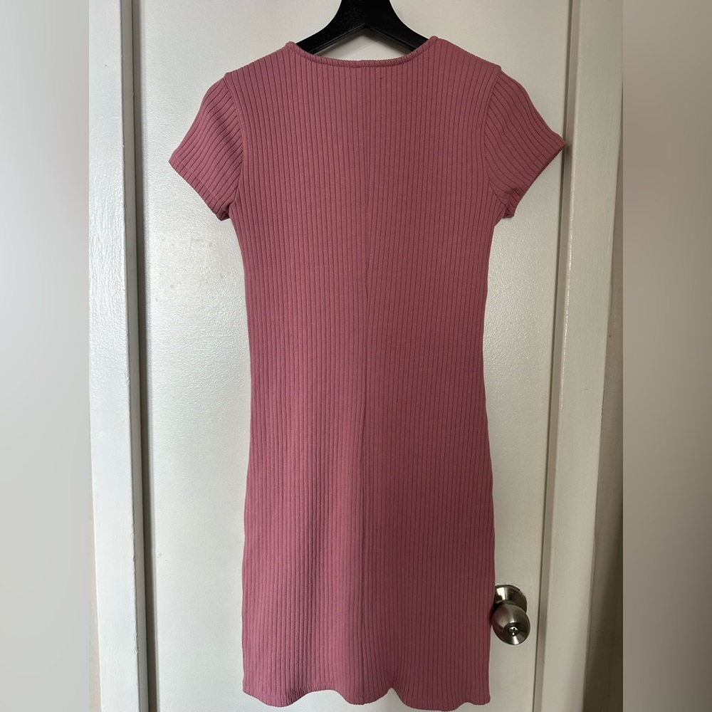Madewell Ribbed Button-Front Dress - Picture 2 of 5